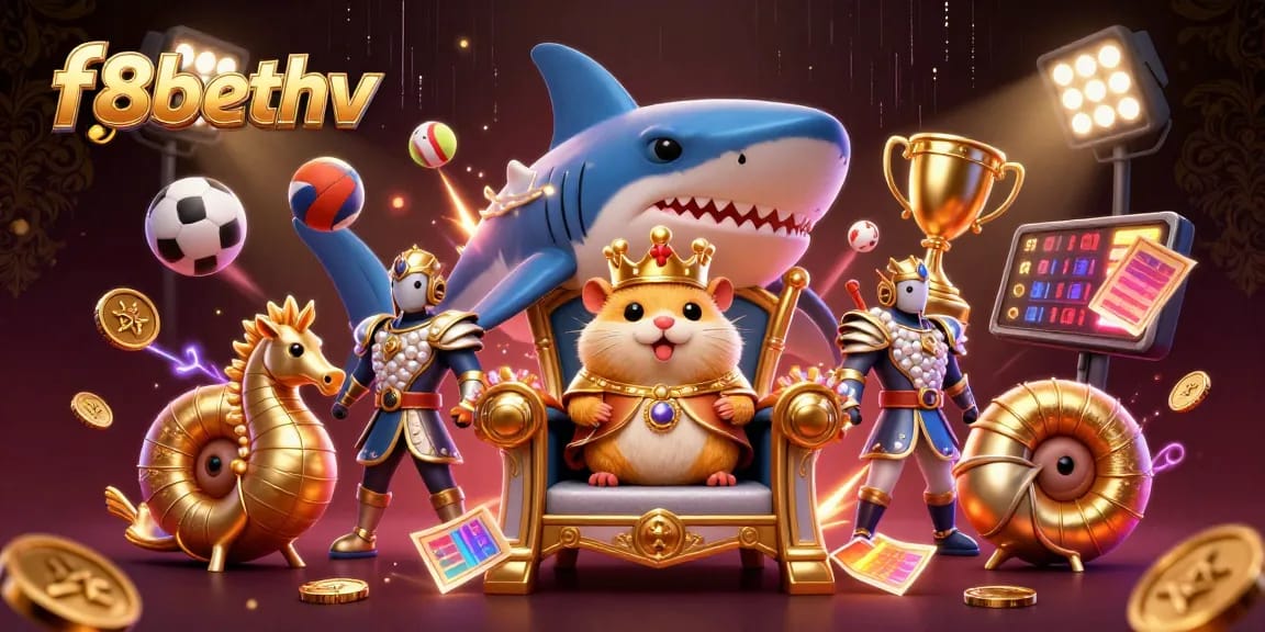Experience thrilling gaming moments with F8bethv as a golden hamster king rules the underwater casino realm.