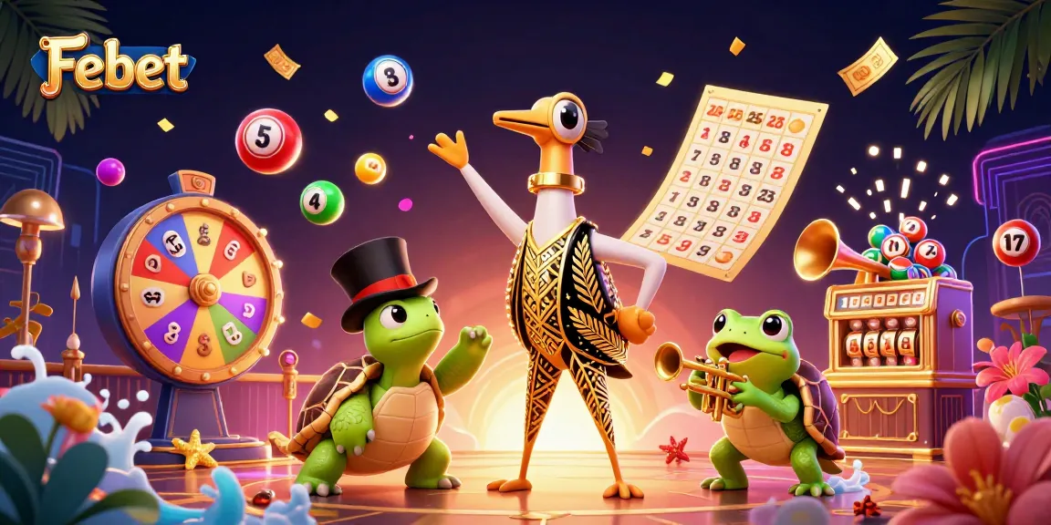 Experience thrilling gaming at Febet's vibrant casino with exciting dynamic elements and characters.