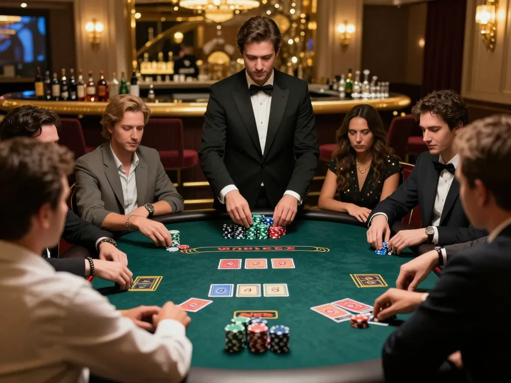 Experience thrilling poker gameplay at CM88 casino, showcasing intense player reactions and strategic betting in elegant setting.