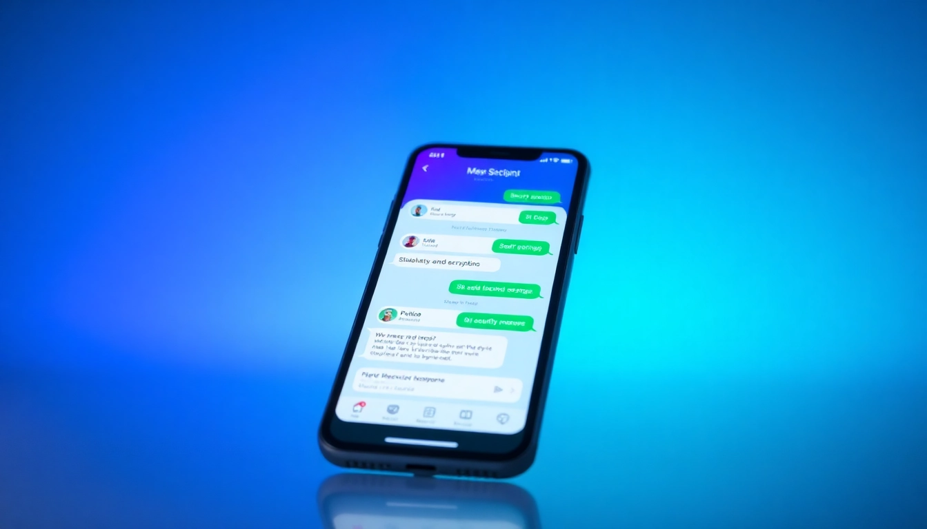 Potato下载 app interface showcasing secure messaging features and privacy settings on a smartphone.