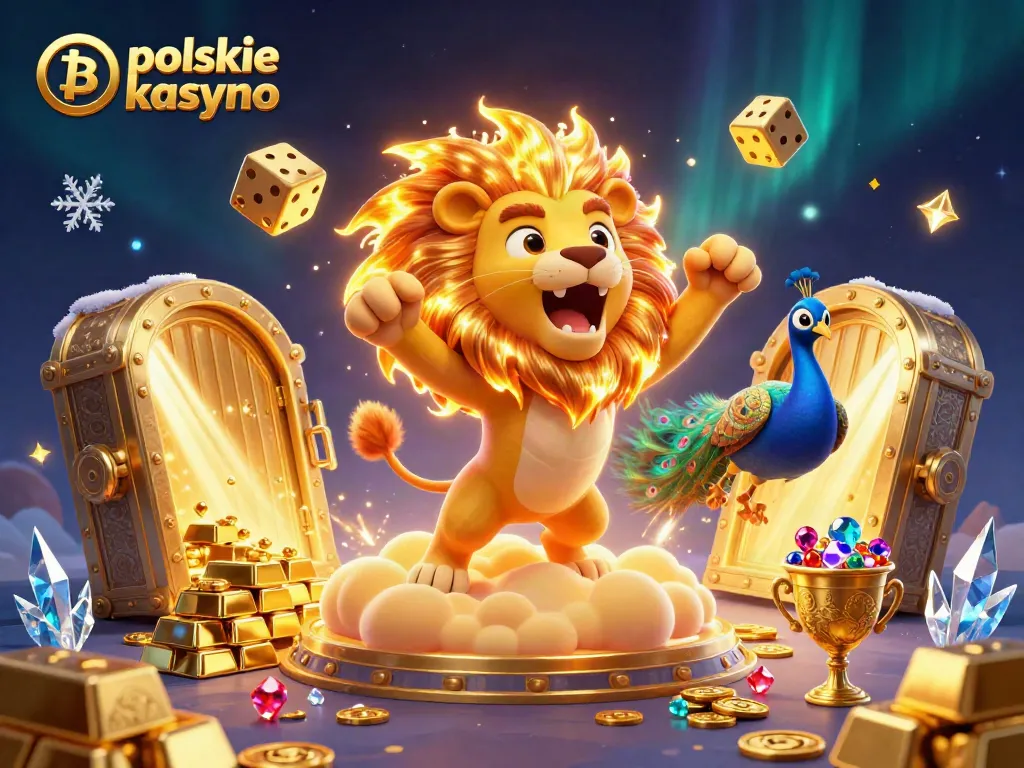 Engage with polskie kasyno bitcoin in a vibrant 3D casino illustration with animated characters.