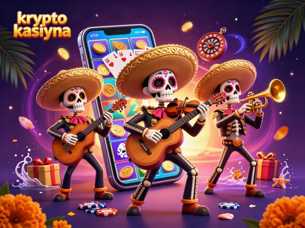 Engage in krypto kasyna adventures with a festive mariachi scene full of excitement and gaming elements.