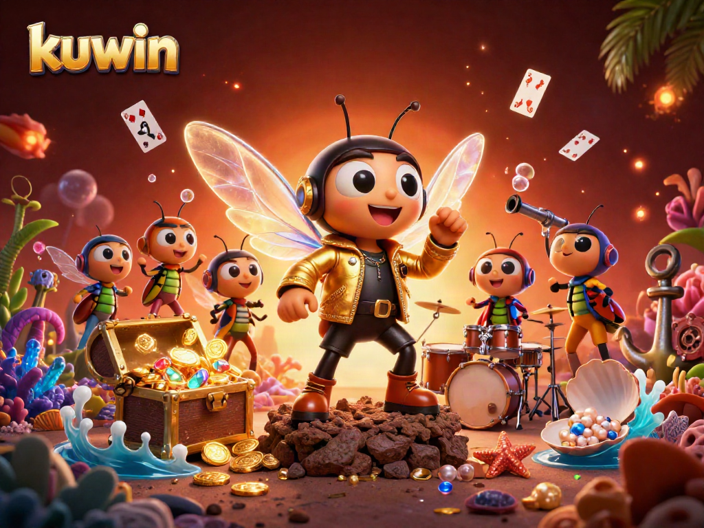 Engage with kuwin's thrilling casino ambiance featuring vibrant characters and dazzling treasures.