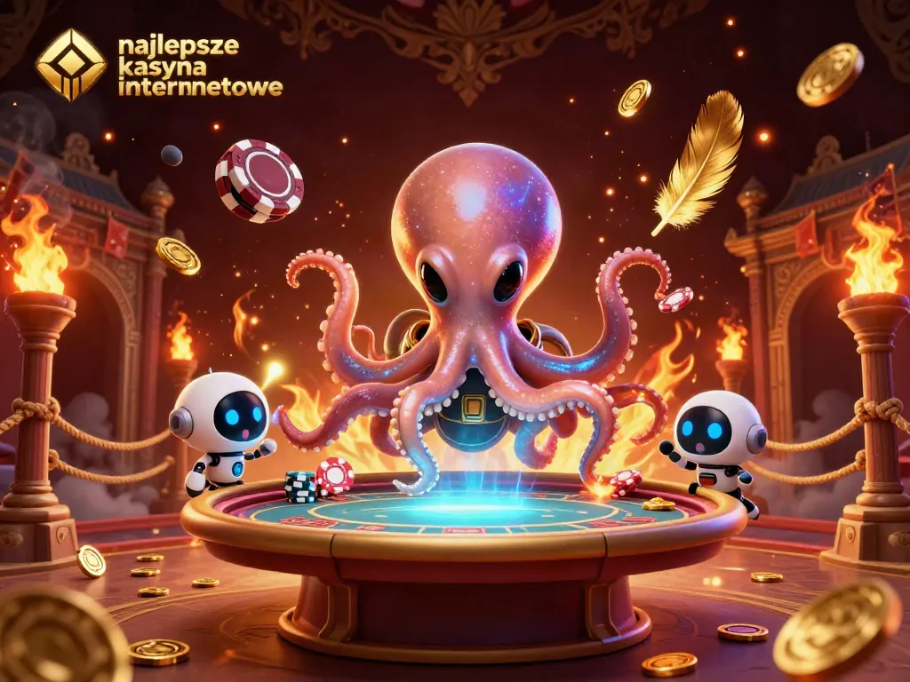Experience the excitement at najlepsze kasyna internetowe with a vibrant 3D alien octopus poker scene.