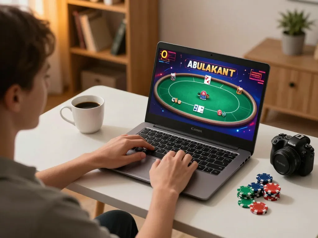 Engaging online poker session on 98wincom with cozy home atmosphere and active gameplay