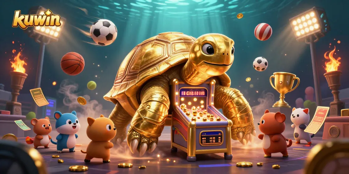 Kuwin's exciting casino games, featuring dynamic sports elements and fun characters.