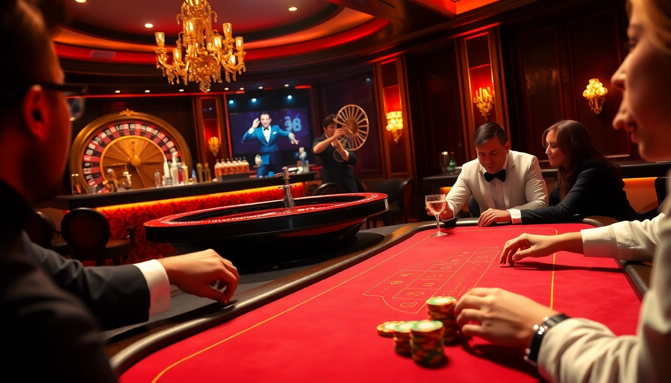 Poker players engaged in an intense game at the luxurious new 88 casino table.