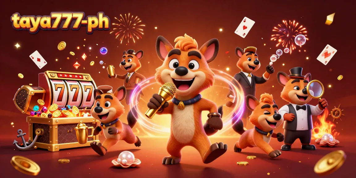 Engage with taya777-ph at this vibrant casino scene featuring hyenas embodying unique roles.