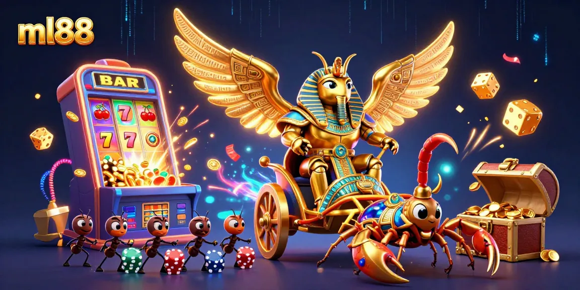 Engage in thrilling casino action at ml88 with dazzling slot machines and vibrant characters.