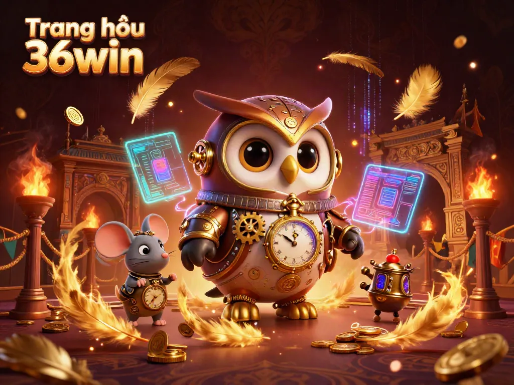 Experience the thrill of gaming at Trang chủ 36win with a captivating 3D casino scene featuring iconic elements.