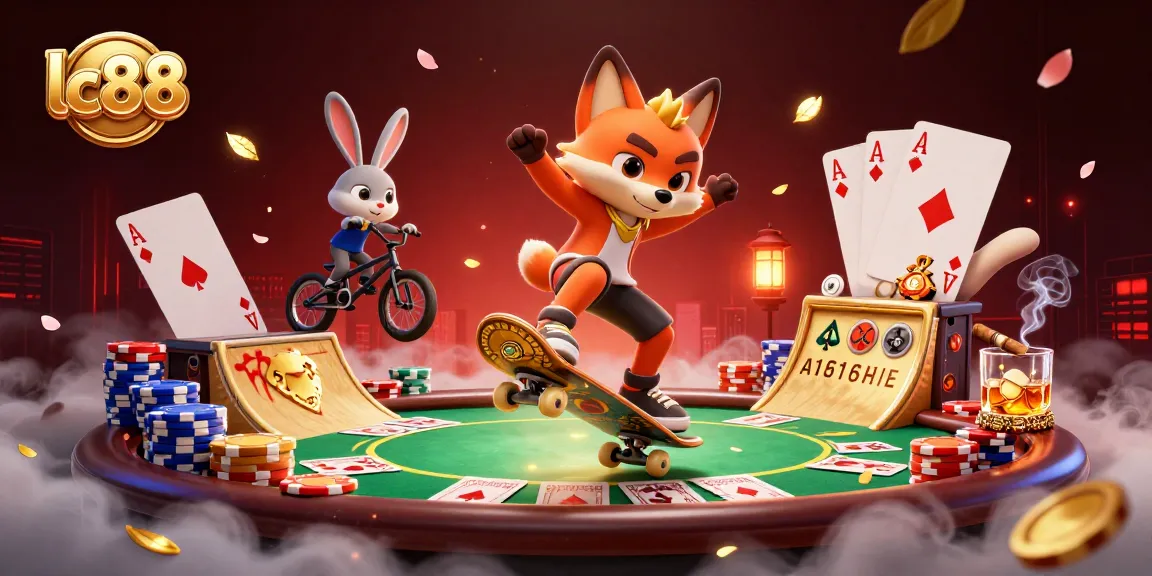 lc88 players enjoying casino-themed action with vibrant 3D illustrations