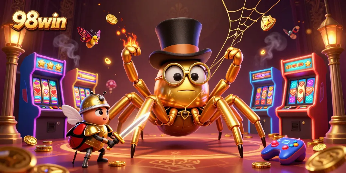 Engage with 98win's vibrant casino experience featuring golden creatures and dynamic gaming action.