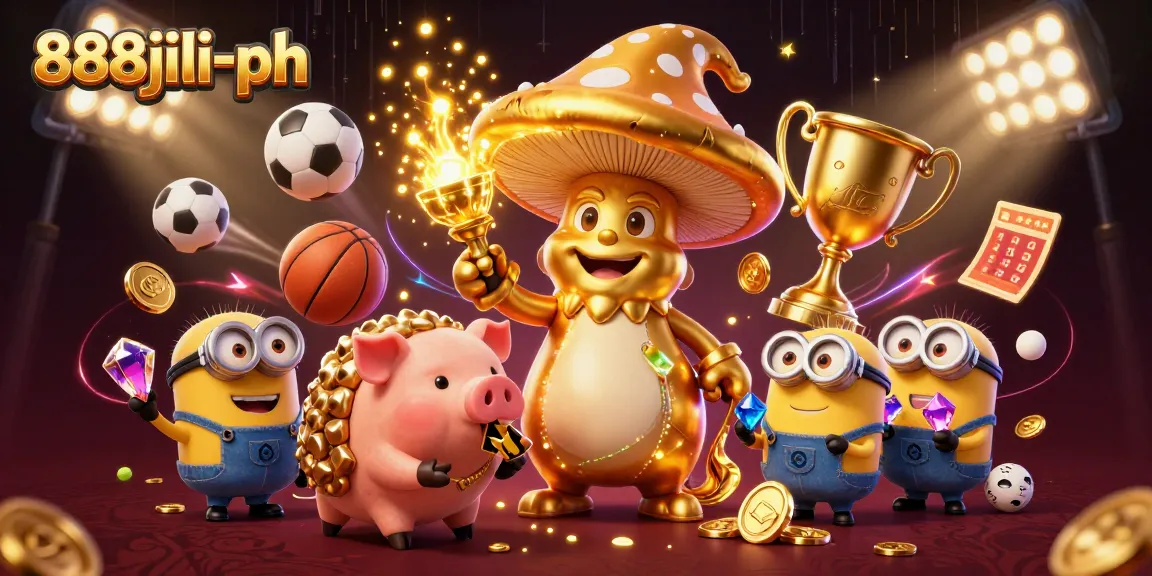 Experience thrilling games at 888jili-ph with a golden mushroom wizard and vibrant game elements.