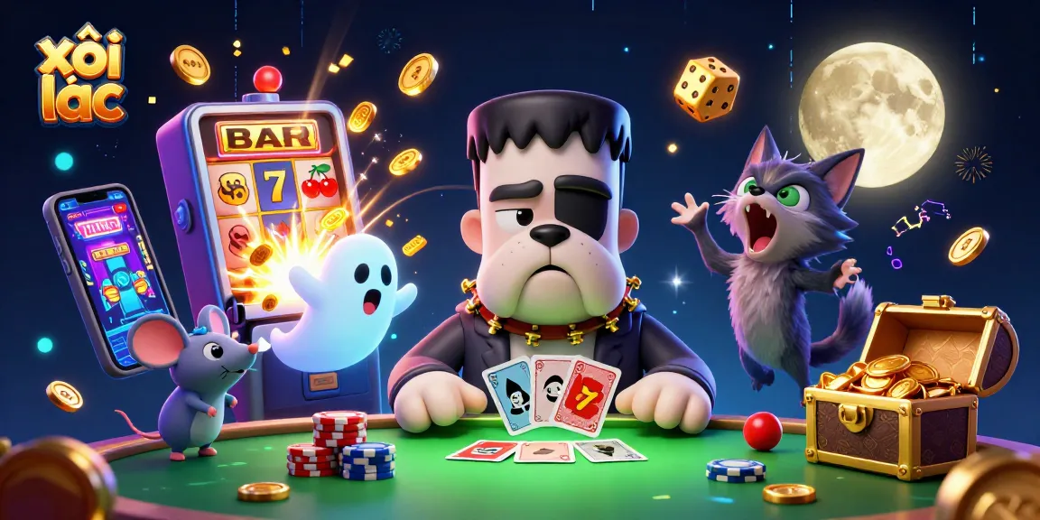 xôi lạc showcases a thrilling casino scene with vibrant characters and dynamic game elements.