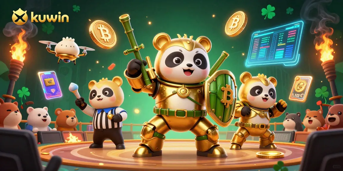 kuwin players enjoy dynamic competition featuring golden panda robot amidst crypto excitement
