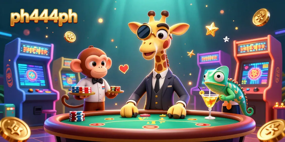 Join the fun at ph444ph with high-roller giraffe gaming at a luxury poker table.