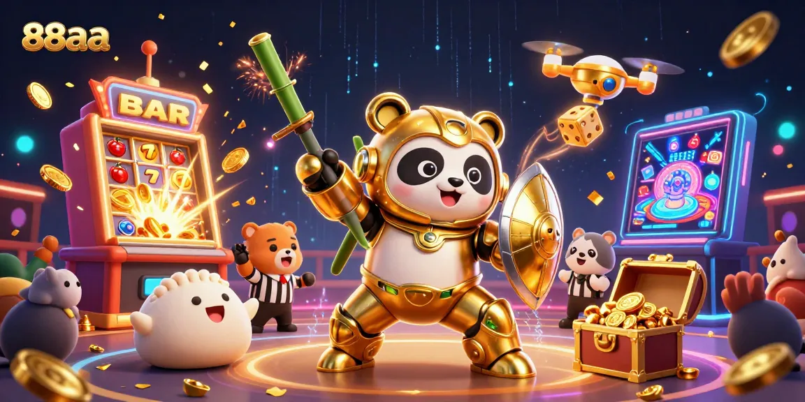 Experience thrilling wins with 88aa’s vibrant 3D casino scene featuring animated characters and jackpots.